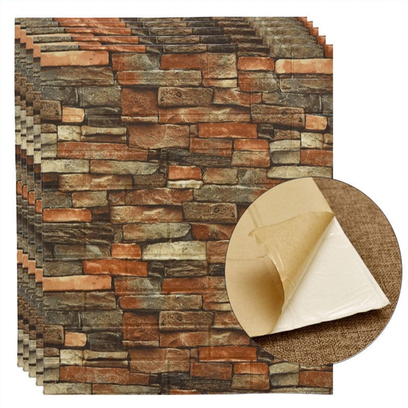 70*70cm Sef Adhesive 3D Wallpaper Home Decoration Foam Wall Panels Wall Sticker 3D Brick PE Foam 3D Wall Sticker