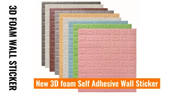 Etiqueta autoadhesiva de la pared de ladrillo de la espuma del PE del papel pintado 3D de la prenda impermeable de la decoración casera interior